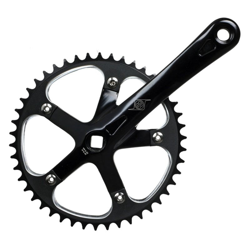 Cranksets and Arms Origin8 Origin8 Track/SS 165x46 103mm JIS Square Taper crankset black/black Black