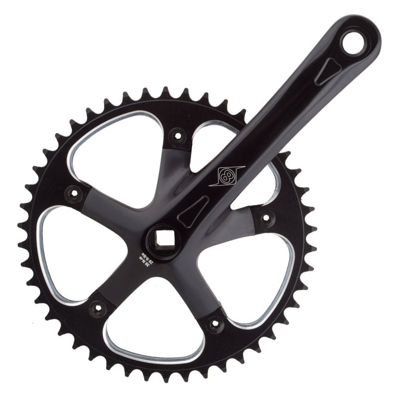 Cranksets and Arms Origin8 Origin8 Track/SS 170x46 103mm JIS Square Taper crankset black/black Dark Slate Gray