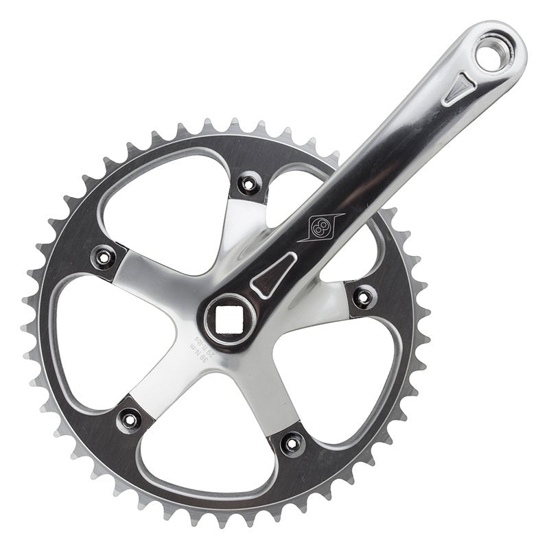 Cranksets and Arms Origin8 Origin8 Track/SS 170x46 103mm JIS Square Taper crankset silver/silver Dark Slate Gray