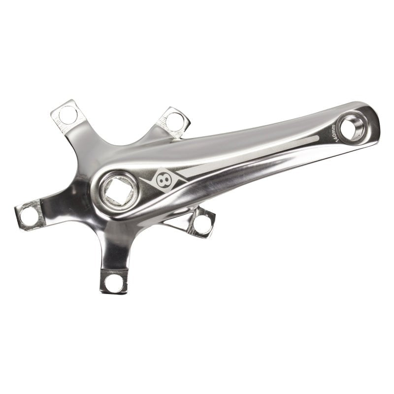 Cranksets and Arms Origin8 Origin8 Alloy Crank Set 175mm 107 SQR JIS crankset silver Gray