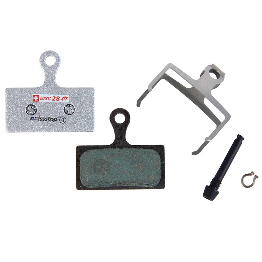 Disc Brake Pads SwissStop SwissStop E Compound Brake Pad Set Disc 28: for Shimano "J" shape Gray