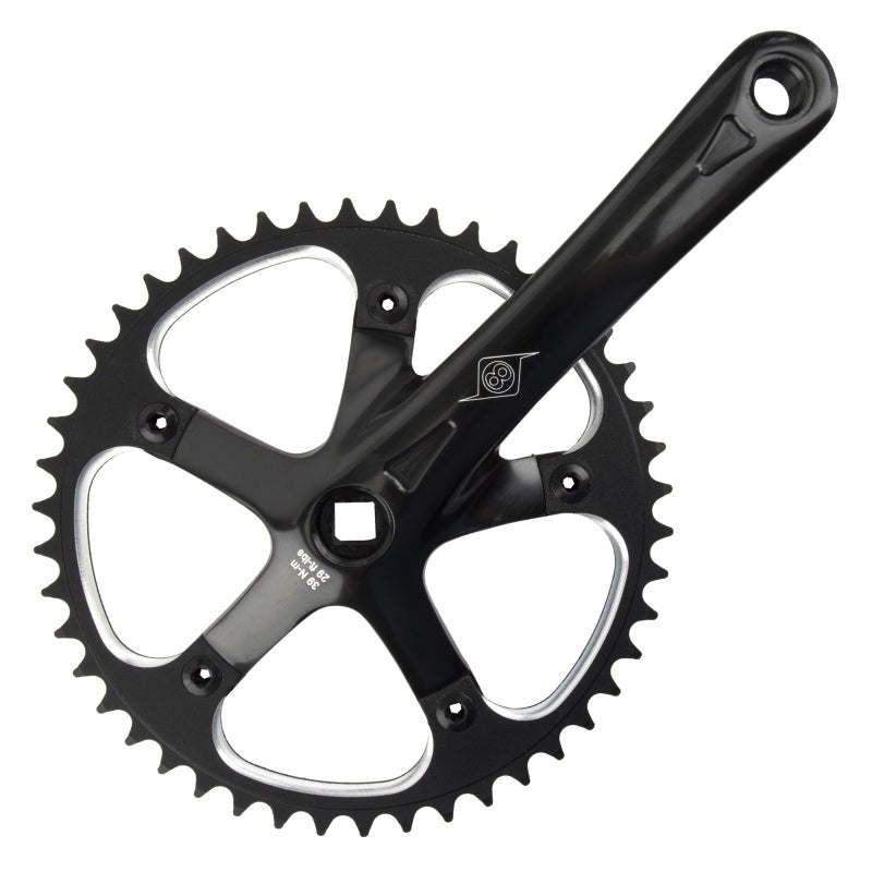 Cranksets and Arms Origin8 Origin8 Track/SS 170x46 103mm JIS Square Taper crankset black/black Dark Slate Gray
