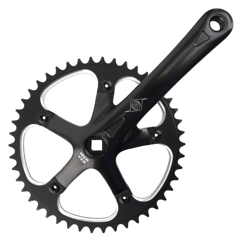 Cranksets and Arms Origin8 Origin8 Track/SS 175x46 103mm JIS Square Taper crankset black/black Dark Slate Gray