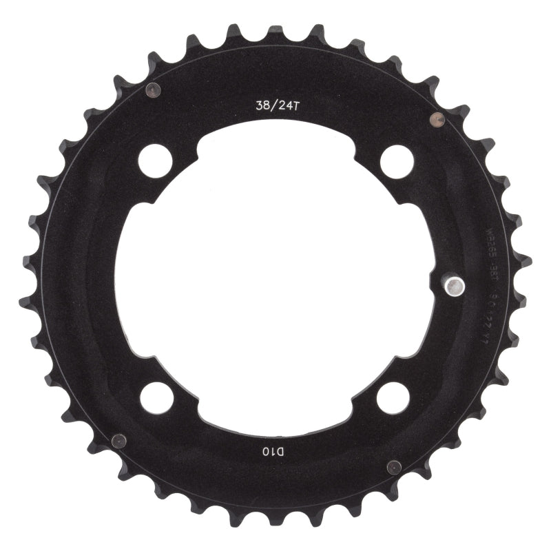 Chainrings FSA Full Speed Ahead MTB Pro Double Chainring - 38t 104 BCD 4-Bolt Aluminum D10 BLK Dark Slate Gray