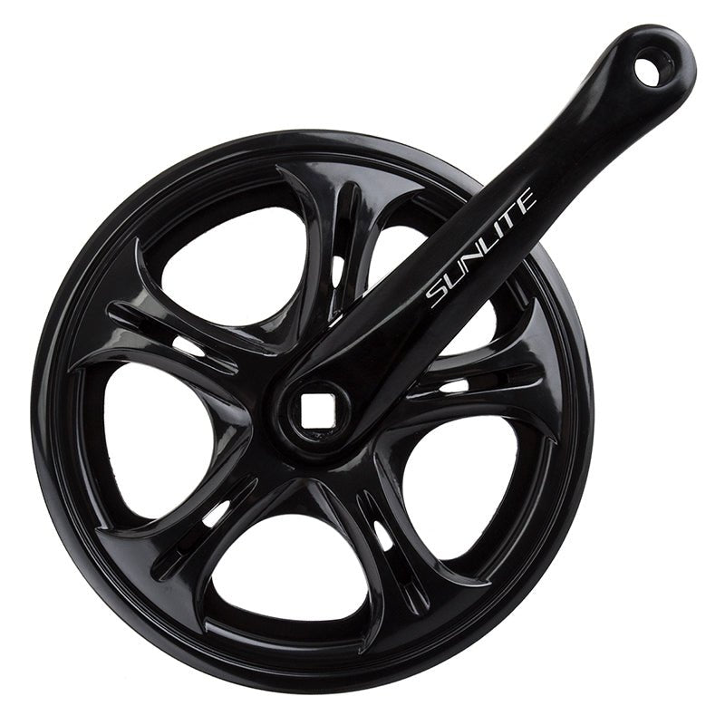 Cranksets and Arms Sunlite Sunlite Big City Single Speed Crank 170x48 118 SQR JIS crankset black Black