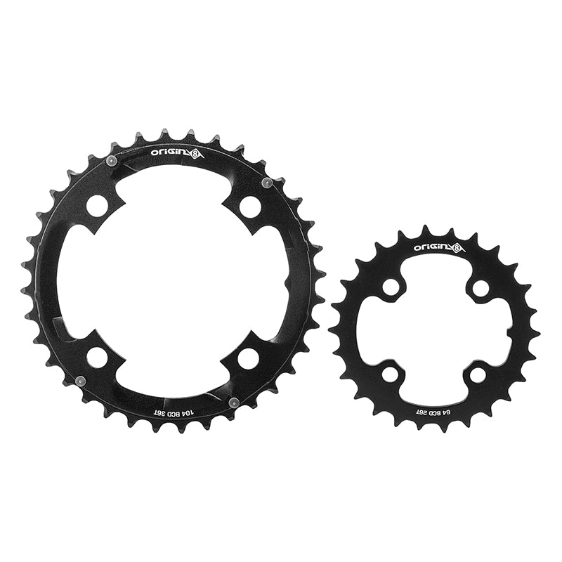 Chainrings Origin8 Origin8 Thruster 64/104mm BCD Chainring Set 26/36T Dark Slate Gray