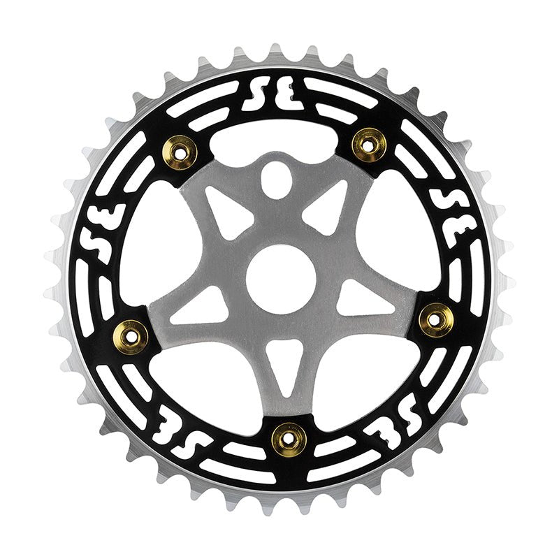 Chainrings Se bikes Se bikes One Piece Alloy Chainring & Spider 39T Black