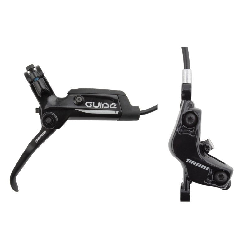 Disc Brake & Lever SRAM SRAM Guide T Disc Brake and Lever - Front Hydraulic Post Mount Black A1 Dark Slate Gray