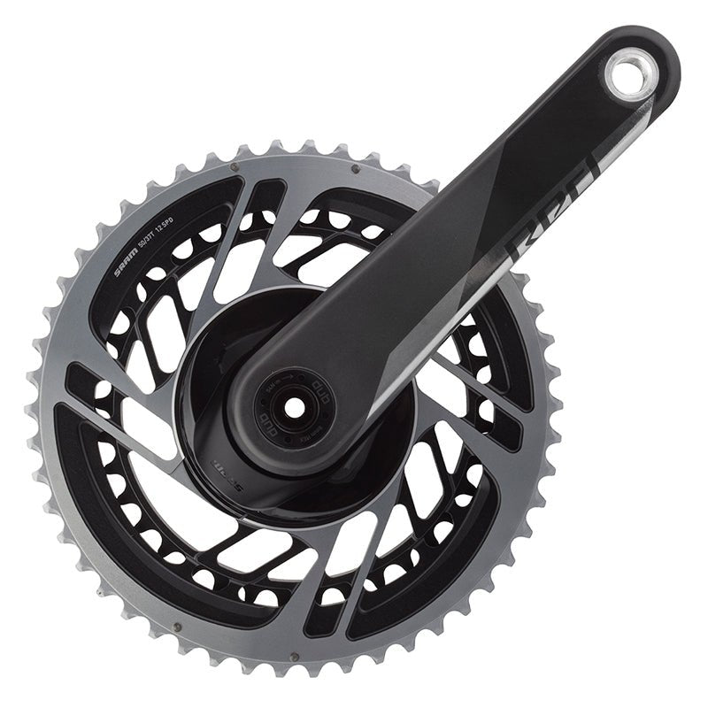 Cranksets and Arms SRAM SRAM Red AXS Crankset Speed: 12 Spindle: 28.99mm BCD: Direct Mount 50/37 DUB 175mm Black Road Dark Slate Gray