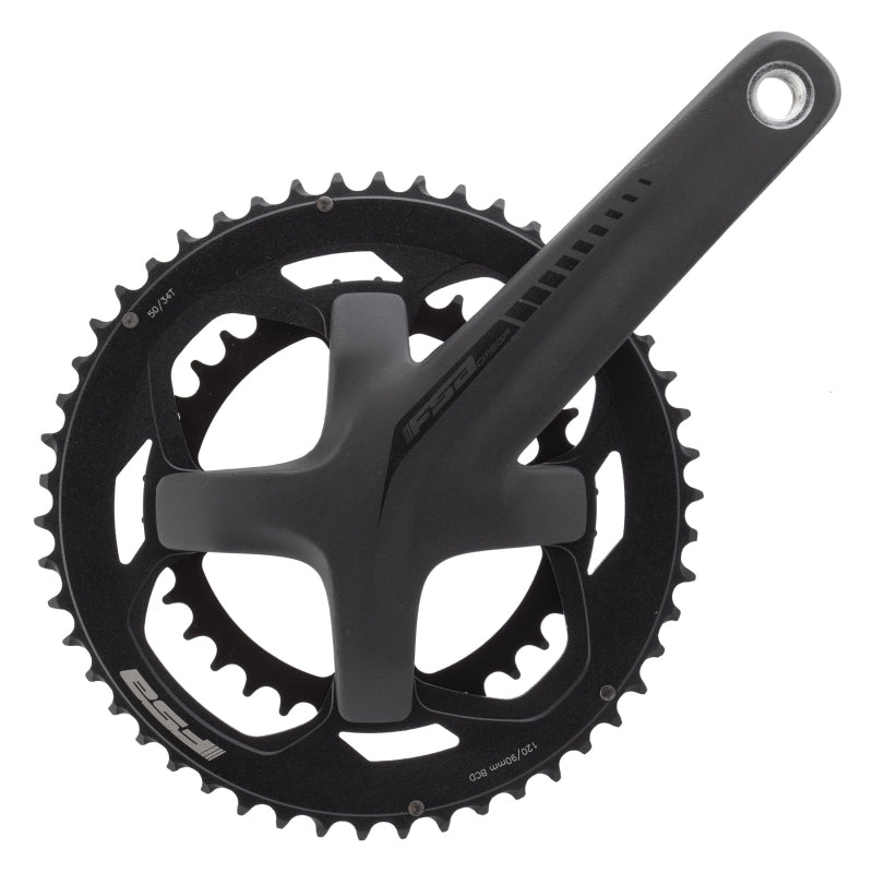 Cranksets and Arms FSA Full Speed Ahead Omega AGX 2x Crankset - 165mm 11-Speed 50/34t DM/90 BCD 19mm MegaExo Spindle N11 BLK Dark Slate Gray