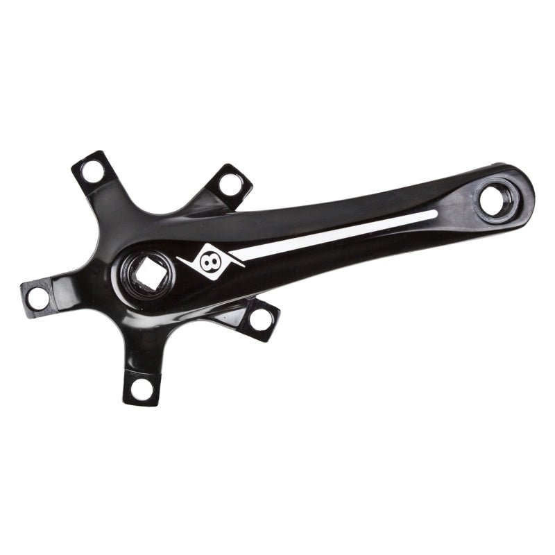 Cranksets and Arms Origin8 Origin8 Alloy Crank Set 140mm 107 SQR JIS crankset black Dark Slate Gray