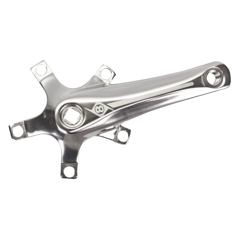 Cranksets and Arms Origin8 Origin8 Alloy Crank Set 155mm 107 SQR JIS crankset silver Gray