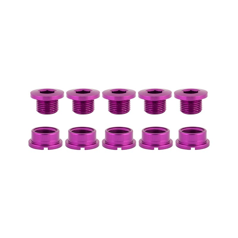 Chainrings Origin8 Origin8 Alloy Single Speed Chainring Bolts Violet Red