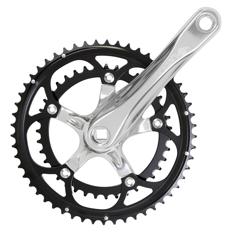 Cranksets and Arms Origin8 Origin8 Pro Pulsion Alloy Road 172.5x53/39 110.5 SQR JIS crankset silver Light Gray