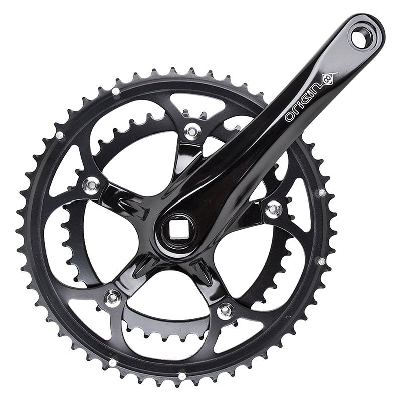 Cranksets and Arms Origin8 Origin8 Pro Pulsion Alloy Road 172.5x53/39 110.5 SQR JIS crankset black Dark Slate Gray