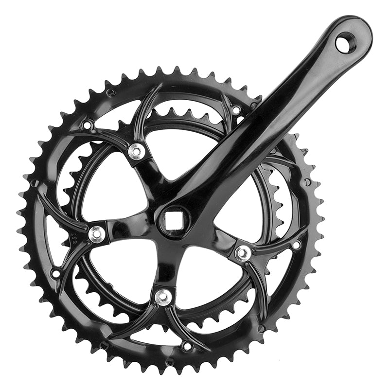 Cranksets and Arms Sunlite Sunlite Alloy Double 170x53/39 110 SQR JIS crankset black Dark Slate Gray