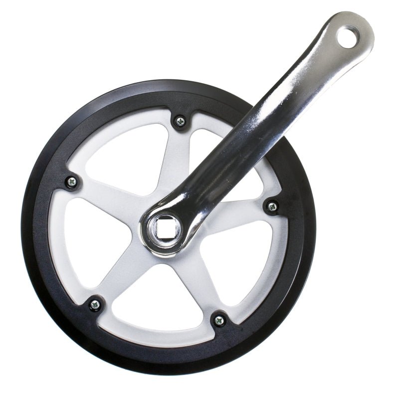Cranksets and Arms Sunlite Sunlite Alloy Single Speed Dbl Guard 170x44 113 SQR JIS crankset silver Light Gray