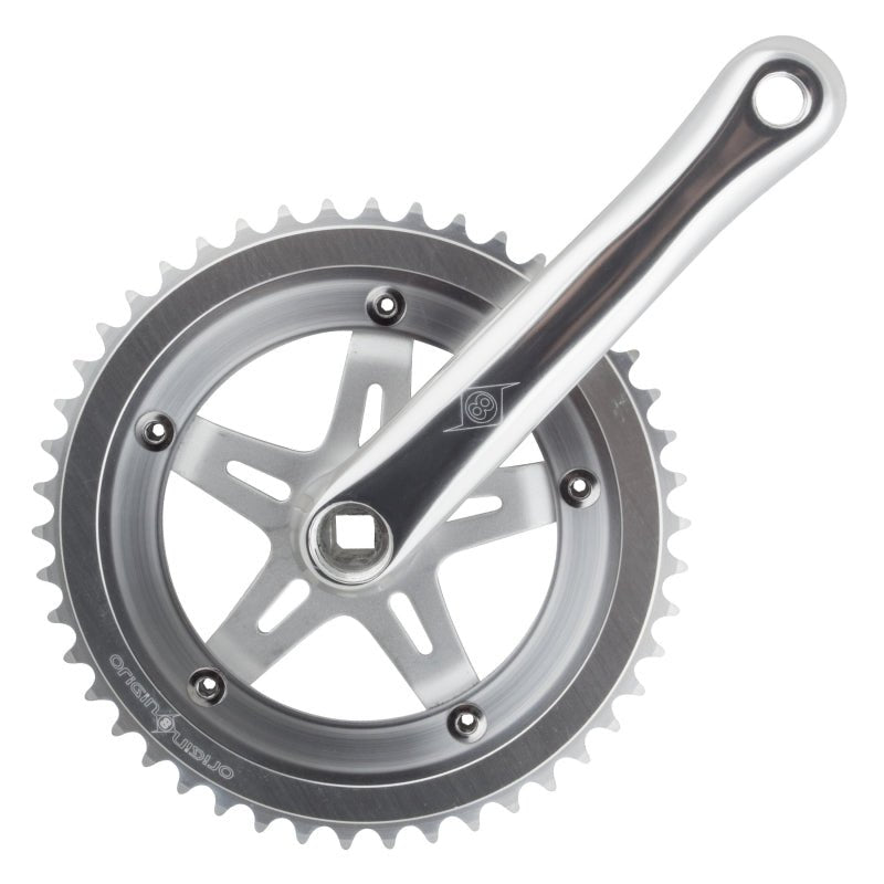Cranksets and Arms Origin8 Origin8 Classic Sport 3/32 170x46 113 SQR JIS crankset silver Light Slate Gray