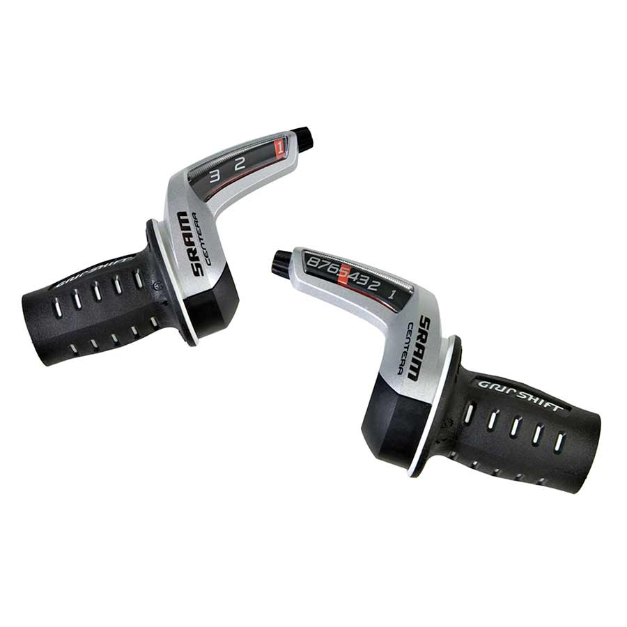 Shifters SRAM SRAM Centera 8 x 3 Speed Twist Shifter Set Dark Slate Gray