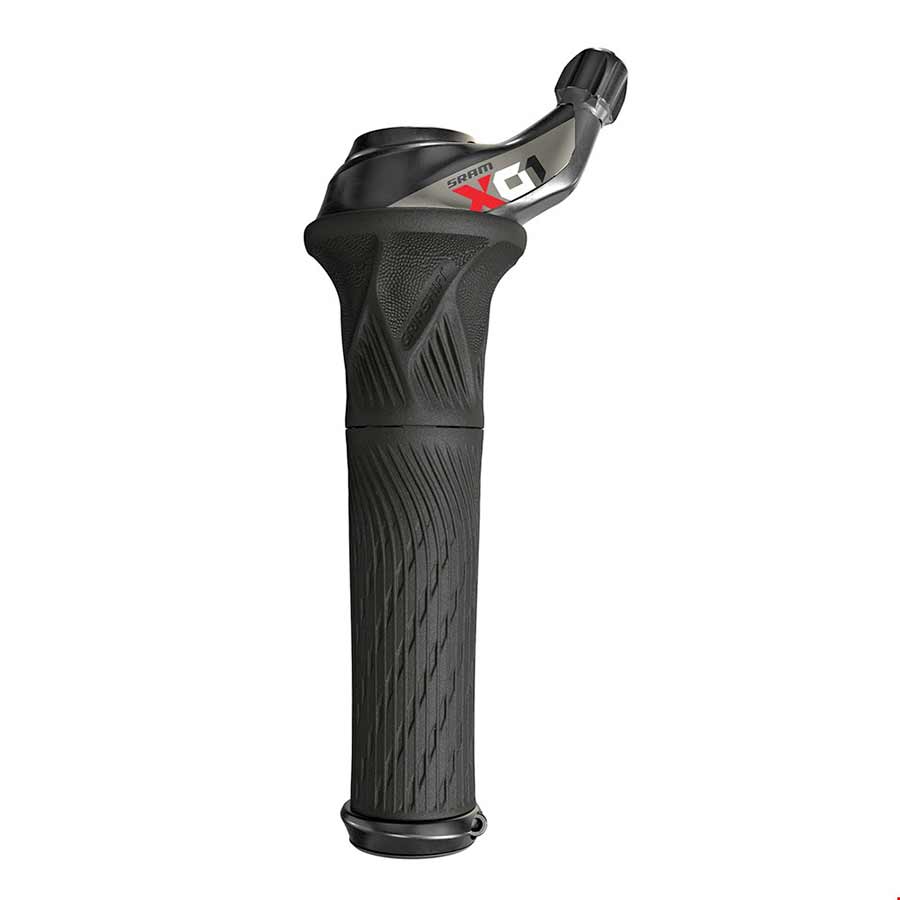Shifters SRAM SRAM X01 Eagle 12-Speed GripShift Shifter Discrete Clamp BLK Red Logo Dark Slate Gray