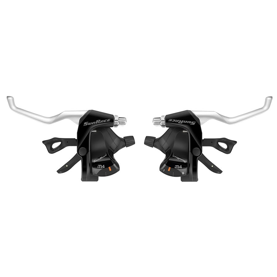 Shifters SunRace SunRace M406 ST Trigger Brake/Shift Lever Set - 3x7-Speed For V-Brakes BLK/Silver Dark Slate Gray