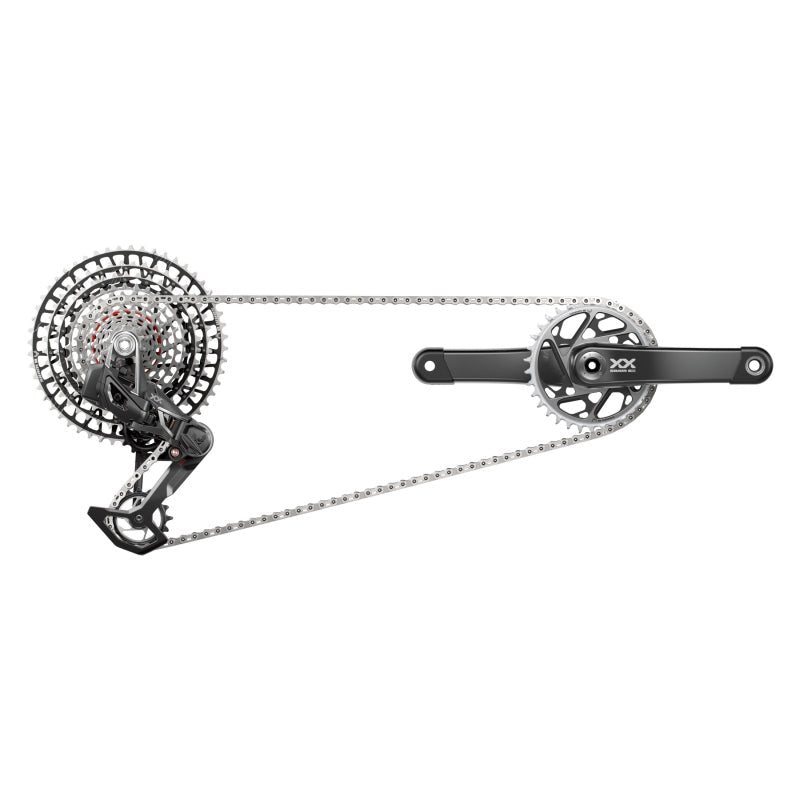 Group Kits SRAM SRAM XX SL T-Type Eagle Transmission Groupset - 170mm Crank 34t Chainring AXS POD Controller 10-52t Cassette Rear Derailleur Chain Dark Slate Gray