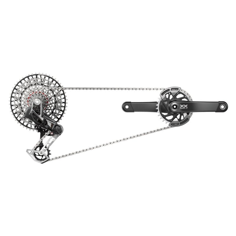 Group Kits SRAM SRAM XX T-Type Eagle Transmission Groupset - 170mm Crank 32t Chainring AXS POD Controller 10-52t Cassette Rear Derailleur Chain Dark Slate Gray