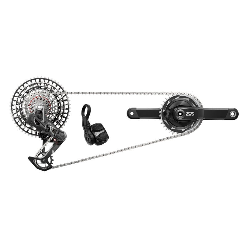 Group Kits SRAM SRAM XX SL T-Type Eagle Transmission Power Meter Group - 170mm 34t Chainring AXS POD Controller 10-52t Cassette Rear Derailleur Chain Dark Slate Gray