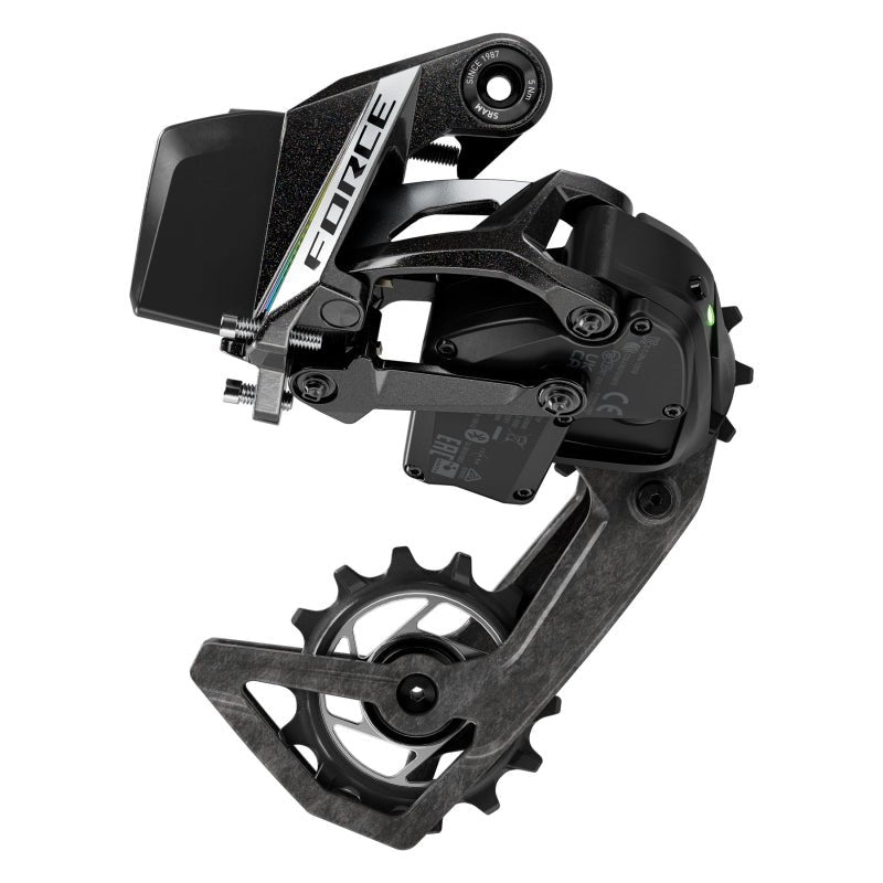 Rear Derailleurs SRAM SRAM Force AXS Rear Derailleur - 12-Speed 36t Max Battery Not Included Carbon Cage BLK E1 Dark Slate Gray