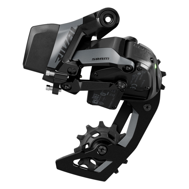 Rear Derailleurs SRAM SRAM Rival AXS Rear Derailleur - 12-Speed 36t Max Battery Not Included Aluminum Cage BLK E1 Dark Slate Gray