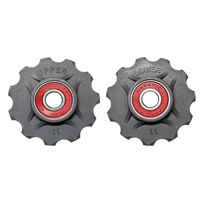 Rear Derailleurs Origin8 Origin8 Ceramic Bearing Pulley Wheel Set 7/8/9/10/11sp Grey Dim Gray