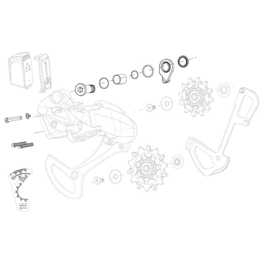 Rear Derailleur Parts SRAM SRAM XX1 Eagle AXS Rear Derailleur B-Bolt and Limit Screw Kit Lavender