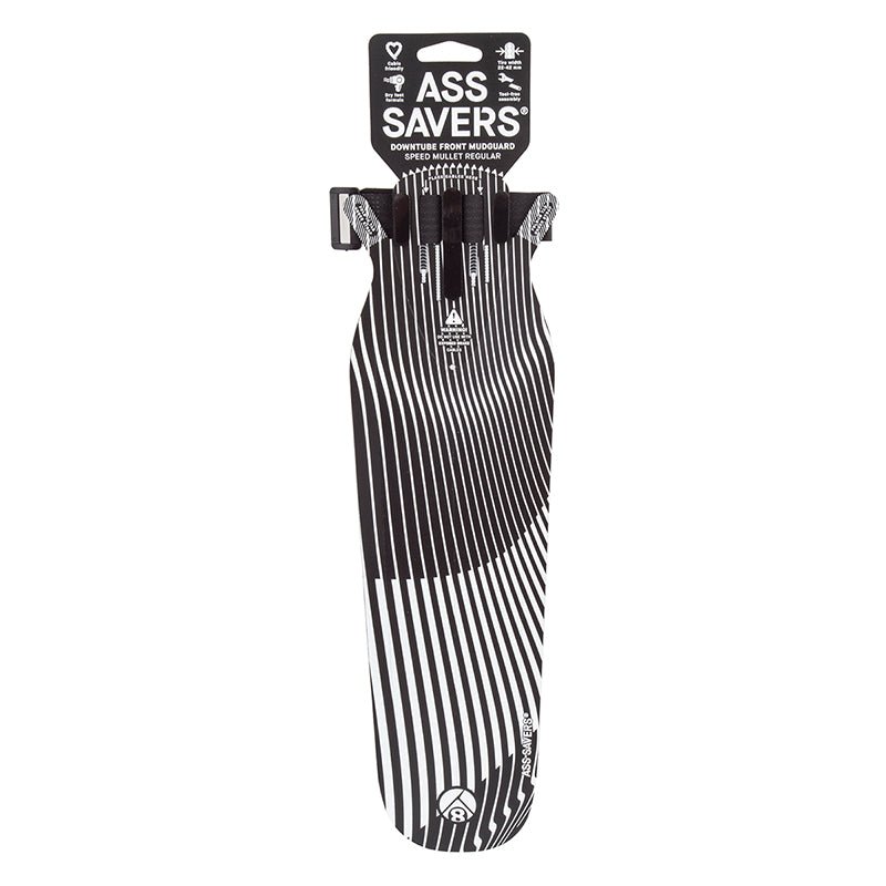 Fenders Origin8 Origin8 Speed Ass Savers Front Fender Downtube Front 390mm x 110mm Polypropylene Black 30g Light Gray