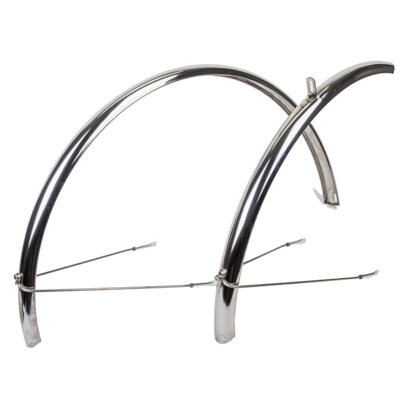 Fenders Sunlite Sunlite Stainless Steel Pair Road/Hybrid 700C x 36mm Stainless Chrome 25mm / .98` Gray