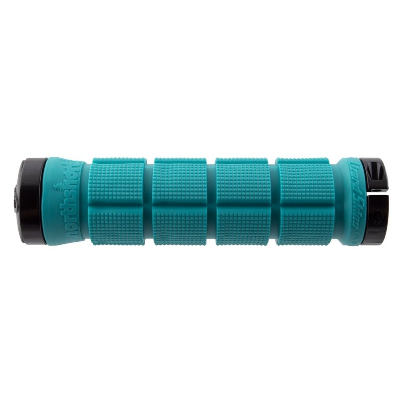 Grips Lizard Skins Lizard skins North Shore Lock On Teal w/ Black Clamps 130mm Dual Lock On Dark Cyan