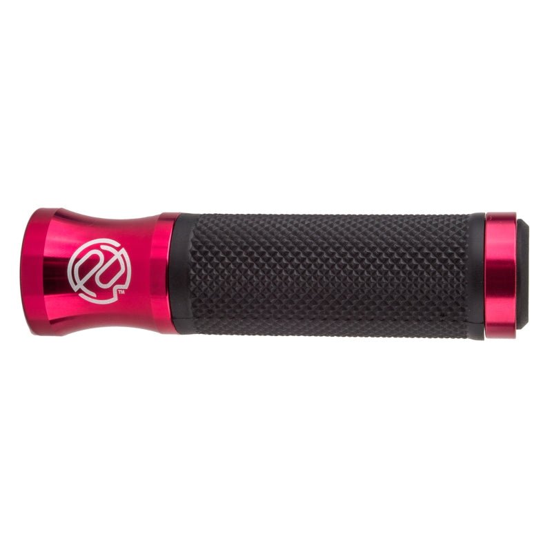 Grips Portland Design Works Portland design works Speed Metal Grips Black/Red 128mm Single Lock On Dark Slate Gray