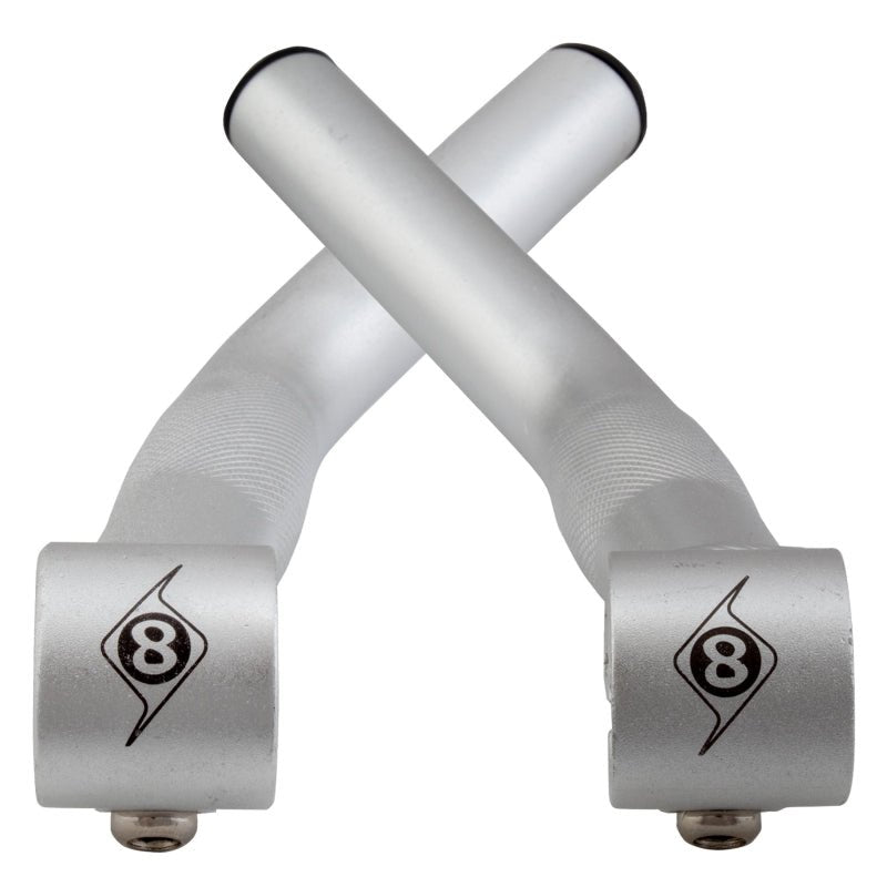 Handlebar Accessories Origin8 Origin8 Comp-Lite Bar Ends Long Silver Long `L` Bend Dark Gray