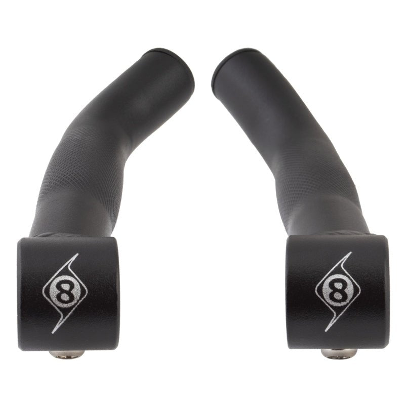 Handlebar Accessories Origin8 Origin8 Comp-Lite Bar Ends Short Black Short `Ski` Bend Dark Slate Gray