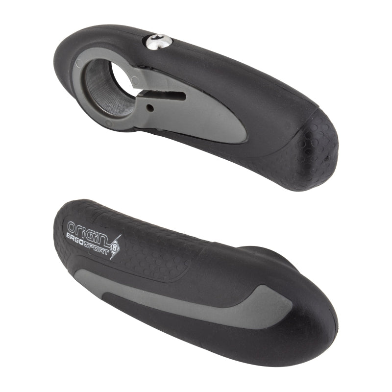 Handlebar Accessories Origin8 Origin8 Ergo Sport Bar Ends Black/Gray Dark Slate Gray