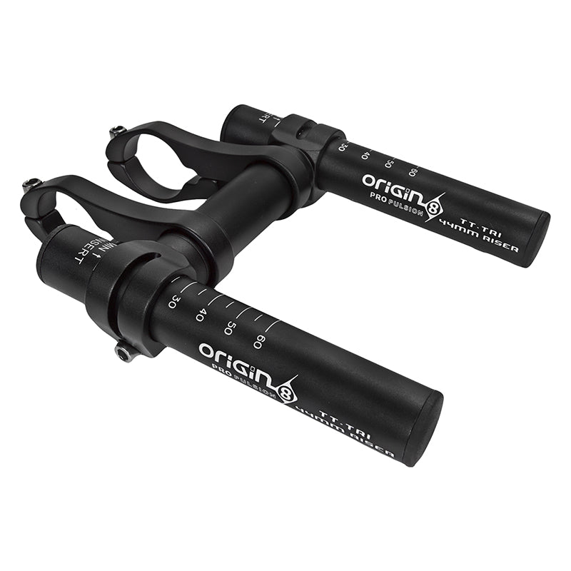 Handlebars Origin8 Origin8 Mini Tri Clip-On Bars 25.4mm - 31.8mm 110mm x Ø22.2mm Black Aero Bars AL6061 Dark Slate Gray