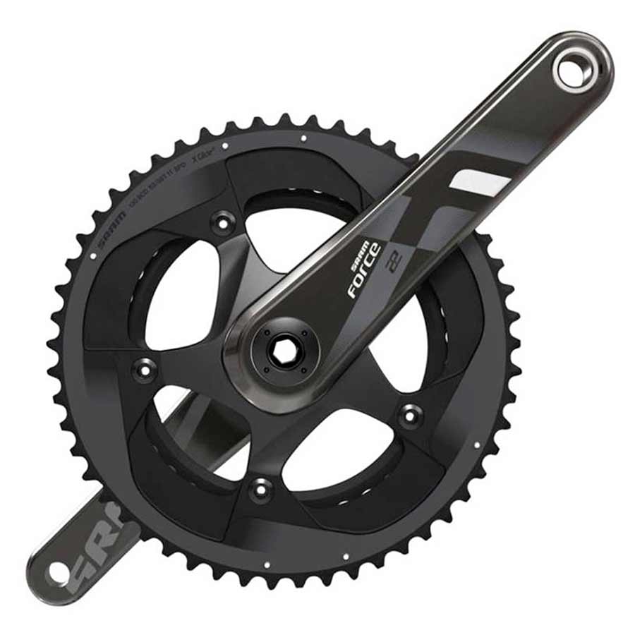 Cranksets and Arms SRAM SRAM Force 22 Crankset - 170mm 11-Speed 50/34t 110 BCD GXP Spindle Interface BLK Dark Slate Gray