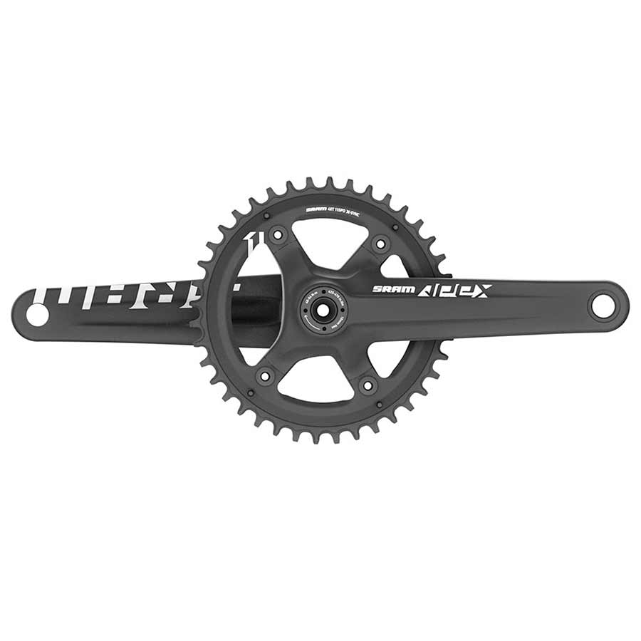 Cranksets and Arms SRAM SRAM Apex 1 Crankset - 165mm 10/11-Speed 42t 110 Asymmetric BCD GXP Spindle Interface BLK Dark Slate Gray