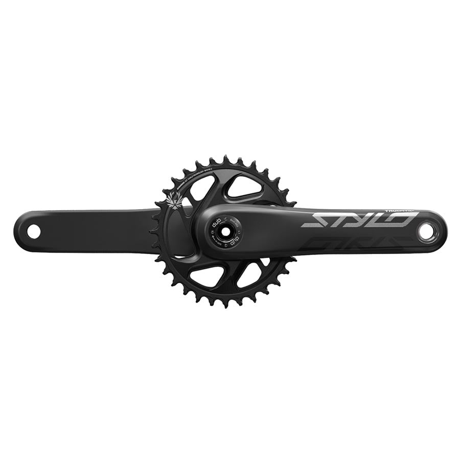 Cranksets and Arms TruVativ TruVativ STYLO Carbon Eagle Fat Bike Crankset - 170mm 12-Speed 30t Direct Mount DUB Spindle Interface For 170mm Rear Spacing BLK Dark Slate Gray