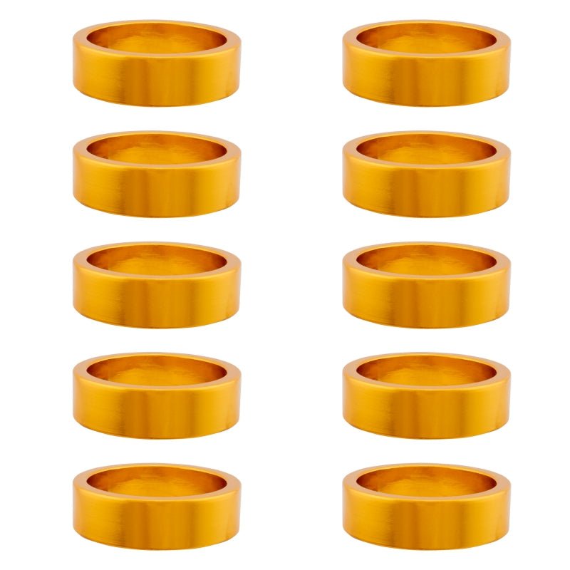 Headsets Origin8 Origin8 Alloy Headset Spacers SHIS Spacer 1-1/8` x 10mm Gold 10 to a bag Alloy Goldenrod