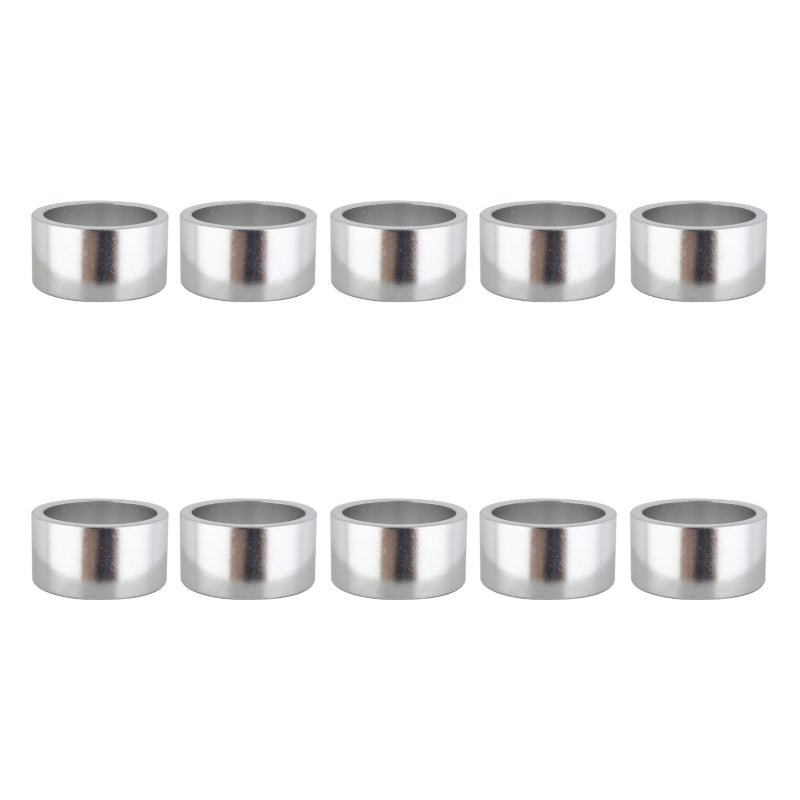Headsets Origin8 Origin8 Alloy Headset Spacers SHIS Spacer 1-1/8` x 20mm Silver 10 to a bag Alloy Light Gray