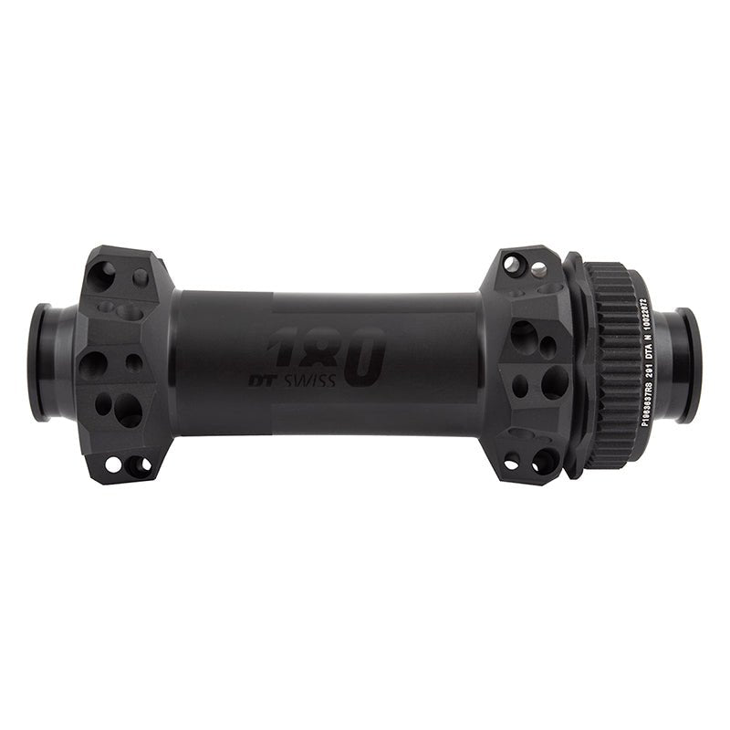 Front Hub DT Swiss DT Swiss 180 Front Hub - 15 x 110mm Center-Lock Black 28h Straight Pull Dark Slate Gray