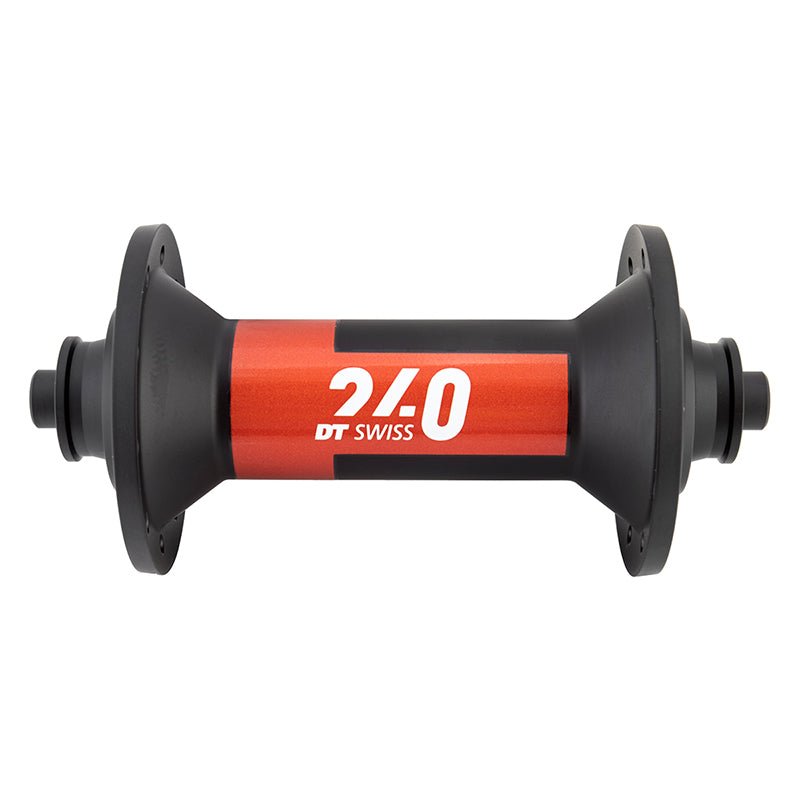 Front Hub DT Swiss DT Swiss 240 Front Hub - QR x 100mm Black/Red 20H Dark Slate Gray
