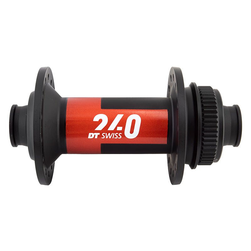 Front Hub DT Swiss DT Swiss 240 Front Hub - 12 x 100mm Center-Lock Black/Red 28H Tomato
