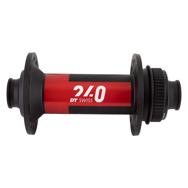 Front Hub DT Swiss DT Swiss 240 Front Hub - 15 x 110mm Center-Lock Black/Red 28H Maroon
