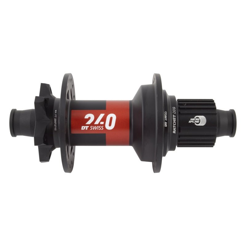 Hubs DT Swiss DT Swiss 240 DEG Rear Hub - 12 x 148mm 6-Bolt Micro Spline BLK/Red 32H 90pt Dark Slate Gray